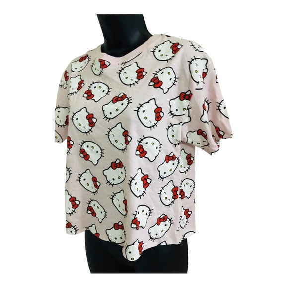 Hello Kitty Light pink short sleeve cropped graphic print t-shirt size small new - Picture 5 of 14